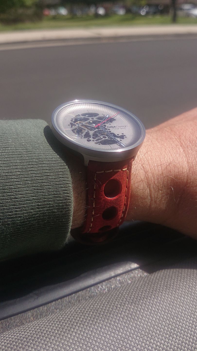 Customer photo review of Leather - Rally Red