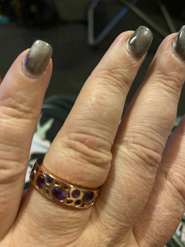 Customer photo review of Amethyst Lattice Band Ring