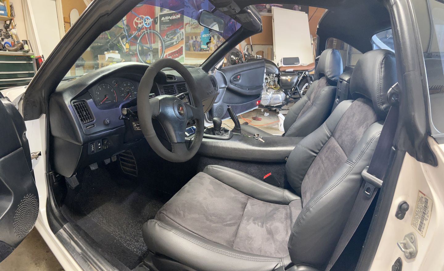 Customer photo review of MR2Heaven OEM Plus Seat Covers (Black, TAN, Black W/ Red Stitching, Black/Red Hybrid, BLUE, Black Alcantara/Leather with Black Stitching, Black Alcantara/Leather with Red Stitching)