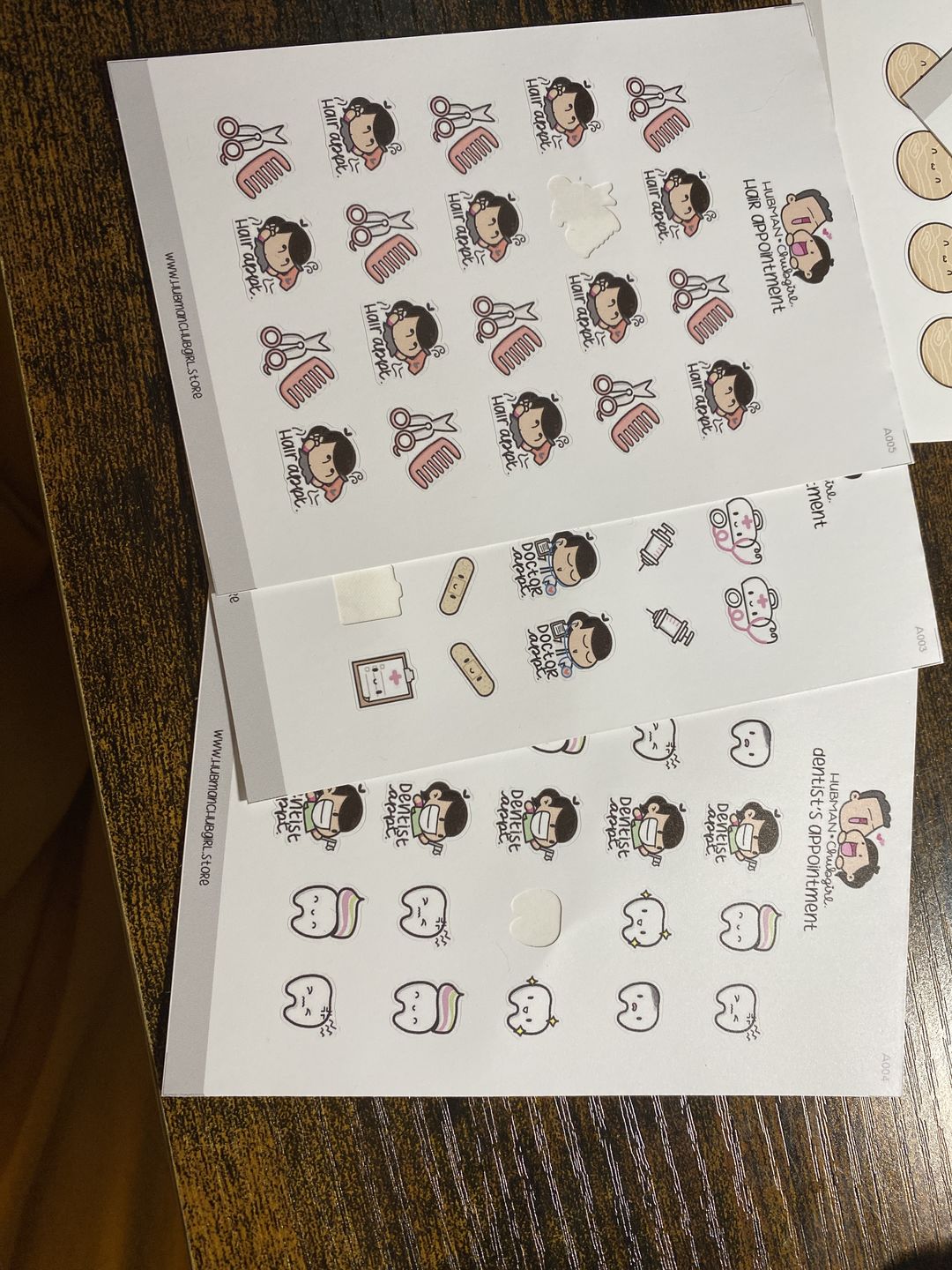 Customer photo review of Doctor's Appointment Planner Stickers