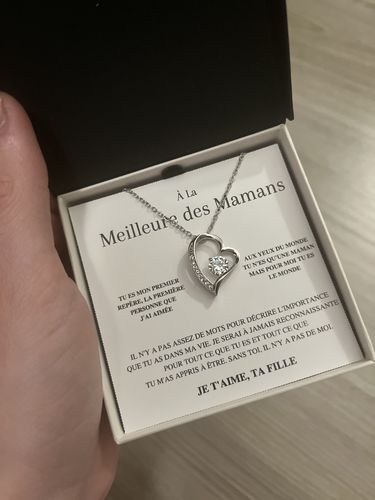 Customer photo review of Collier Coeur Or - À La Meilleure des Mamans - Ta Fille