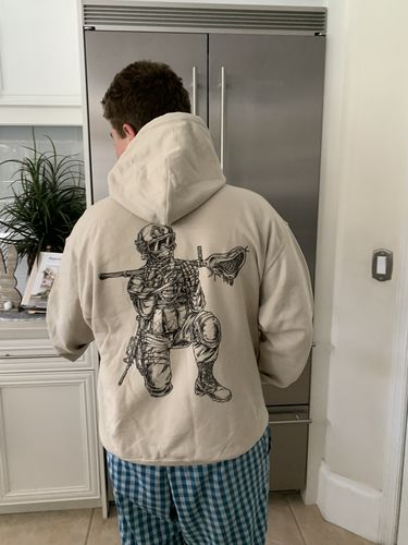 Customer photo review of Rocket Propelled Cheddar Hoodie