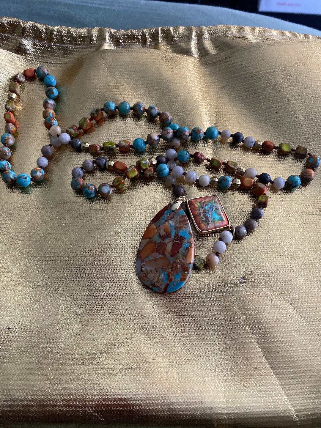 Customer photo review of Intense Jasper Spiritual Necklace