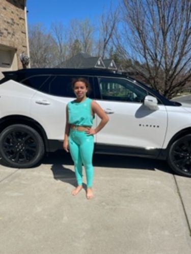 Customer photo review of Ari Arise Drawstring Set in Cyan