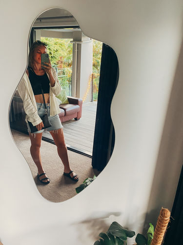 Customer photo review of Blob Full Length Wall Mirror