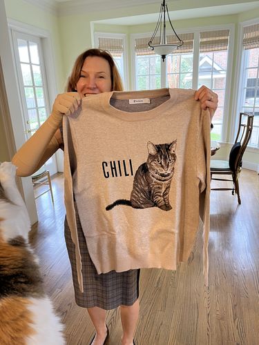Customer photo review of Full-Body Pet Custom Sweater