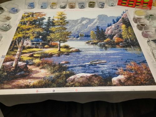 Customer photo review of 5D Diamond Painting Berg Landschaft