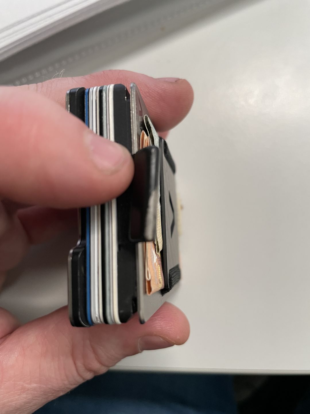 Customer photo review of Titan #1 Edition | Titanium Slim Wallet