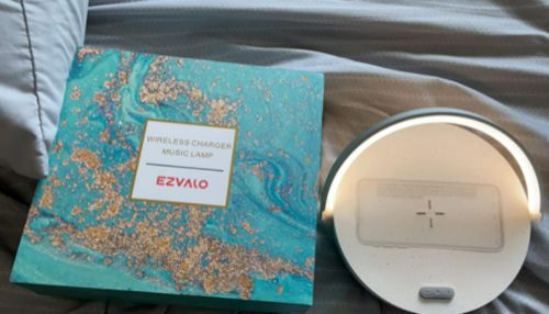 Customer photo review of EZVALO 4-in-1 Music Bedside Lamp with Wireless Charger