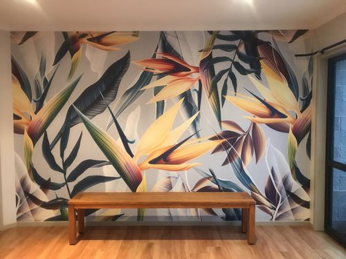 Customer photo review of Bird of Paradise - Custom Sized Wallpaper Mural (per m2)