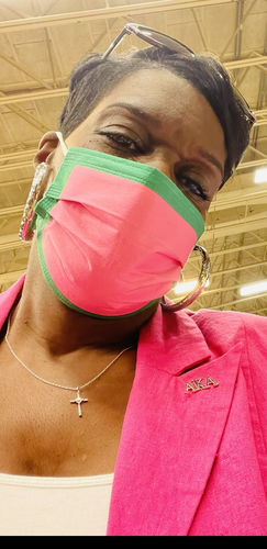 Customer photo review of Disposable Mask. 10 pc pack