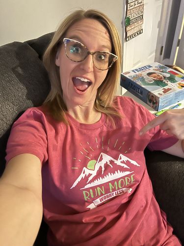 Customer photo review of Run More Worry Less Tee