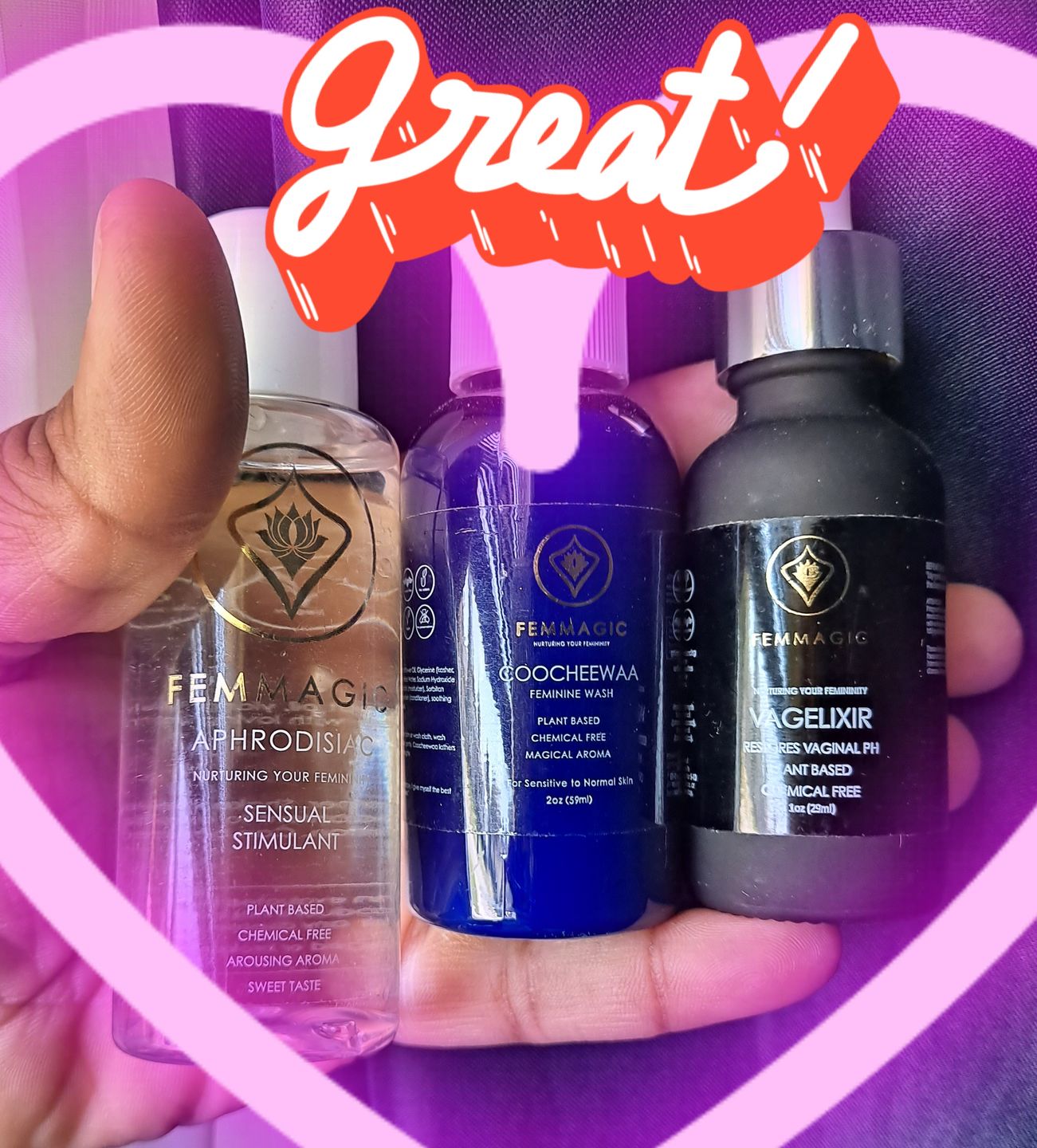Customer photo review of Coocheewa + Vagelixir Travel Size  - Bundle
