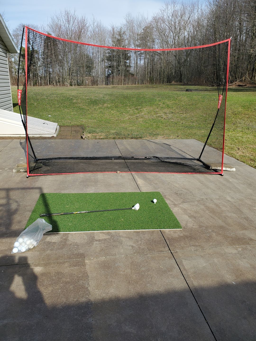 Customer photo review of FairwayHero Golf Mat | Portable Golf Hitting Practice Mat