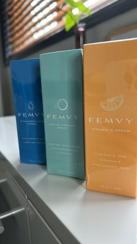 Customer photo review of Serum Pack of Three - Vitamin C, Hyaluronic Acid & Peptide Complex