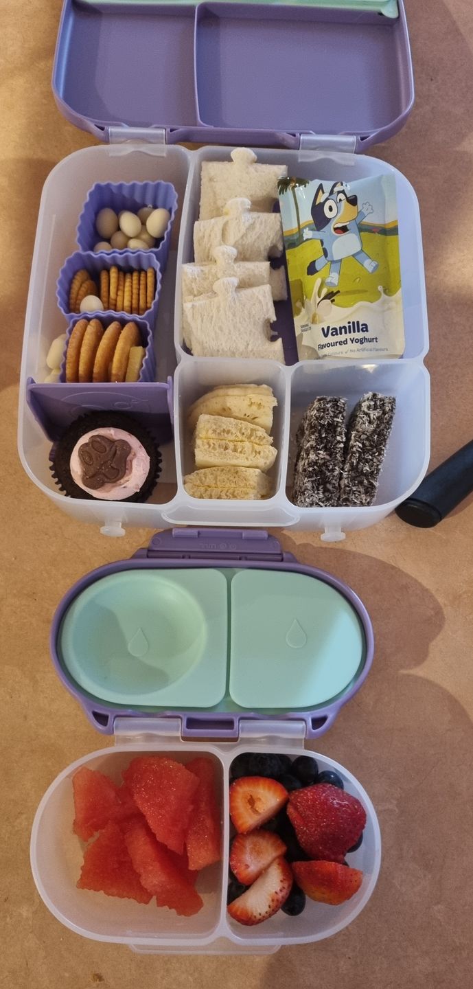 Customer photo review of b.box Snackbox – Lilac Pop