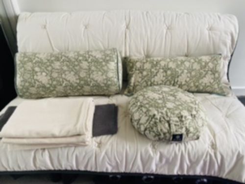 Customer photo review of New Gaia Oval Yoga Bolster