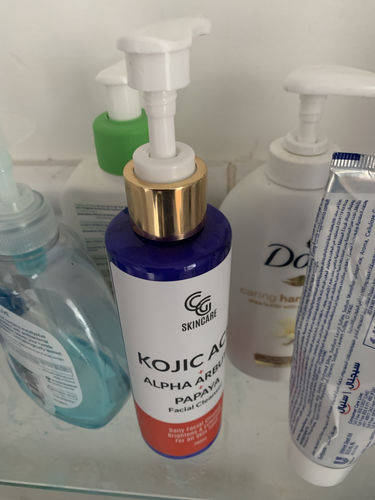 Customer photo review of Kojic Acid + Alpha Arbutin + Papaya Facial Cleanser 200ml