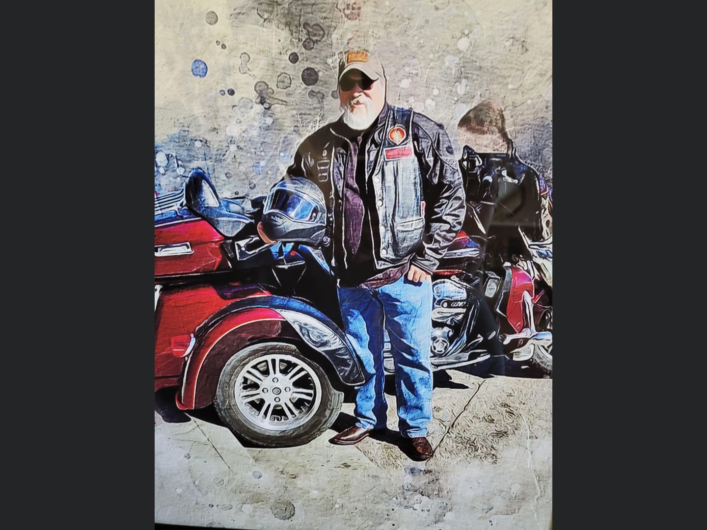 Customer photo review of Personalized Motocycle photo Painting