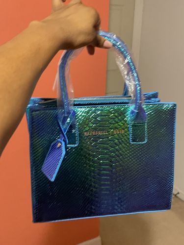 Customer photo review of Blue chrome bag (medium)