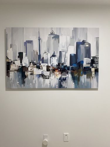 Customer photo review of 'Abstract Toronto' Framed Canvas