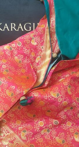 Customer photo review of Rouge Pink Designer Banarasi Saree