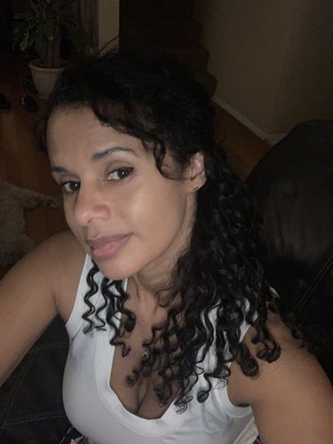 Customer photo review of Curly Ash Blonde
