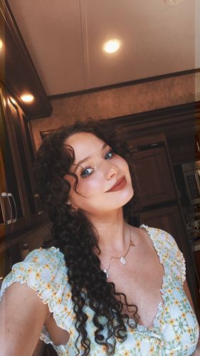 Customer photo review of Curly Ash Blonde