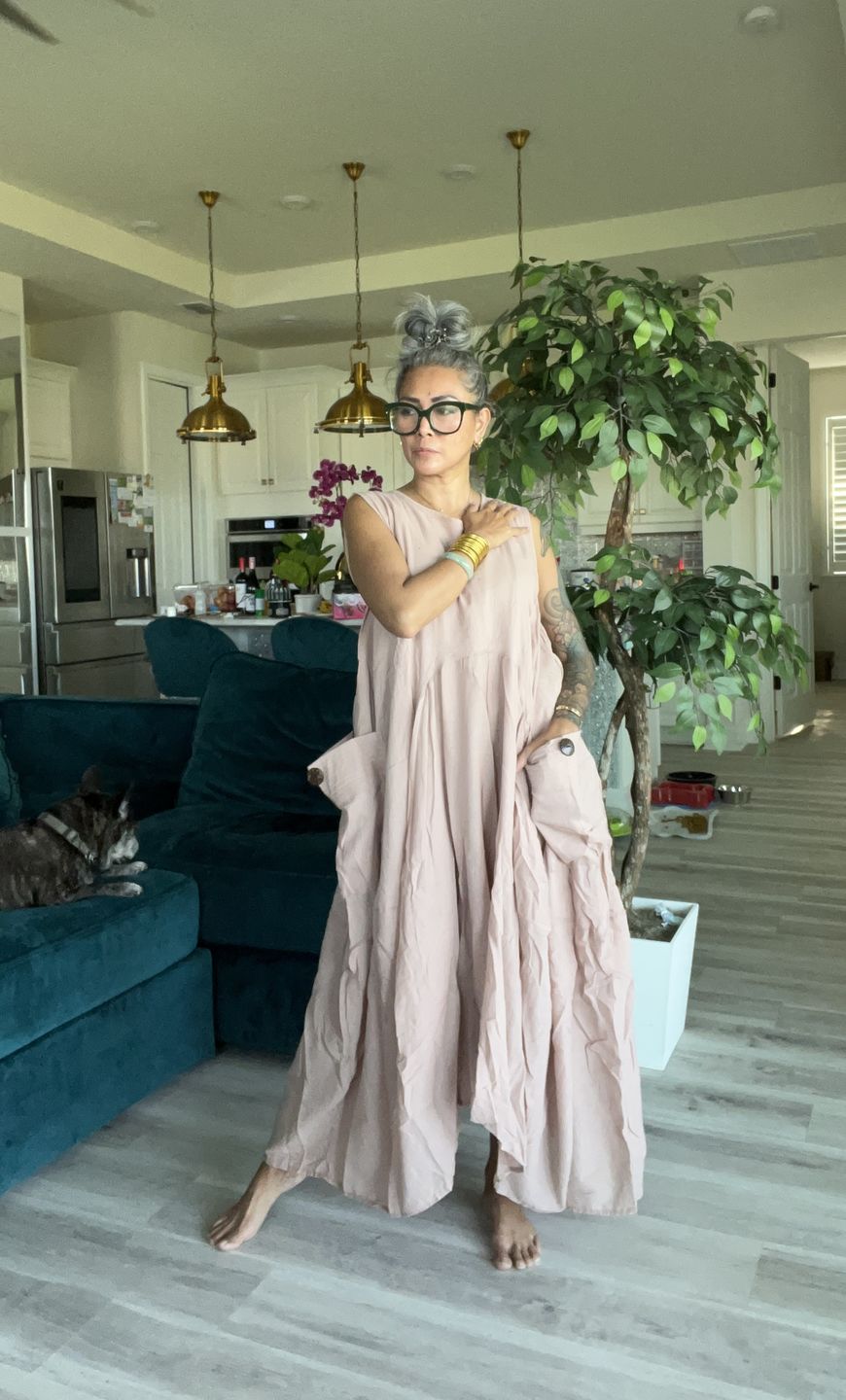 Customer photo review of Maxi Dress Wayan Desert Rose
