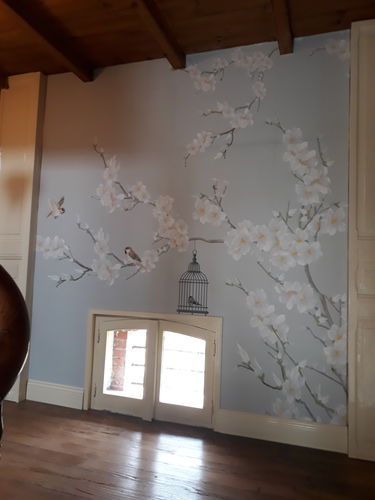Customer photo review of Papier peint panoramique romantique arbre en floraison