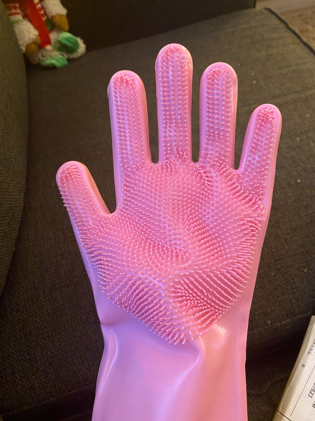 Customer photo review of 1 Pair Silicone Dishwashing Gloves - Random Color