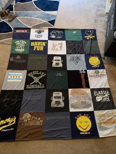 Customer photo review of Classic T-Shirt Blanket