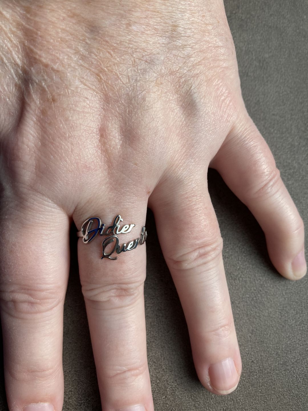 Customer photo review of [NOUVEAU] Bague Deux Prénoms Personnalisable