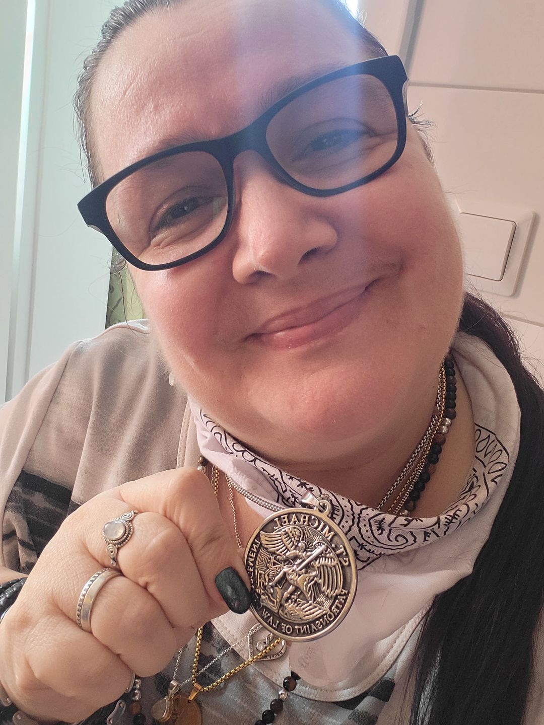 Customer photo review of ST. MICHAELS. - NECKLACE