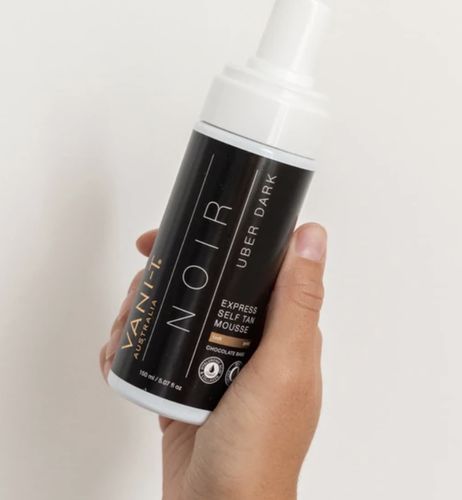 Customer photo review of NEW - Noir - Uber Dark Express Self Tan Mousse - 150ml