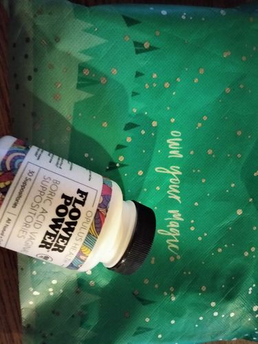 Customer photo review of Flower Power® Boric Acid Suppositories for Odor and Balance (30ct/ea)