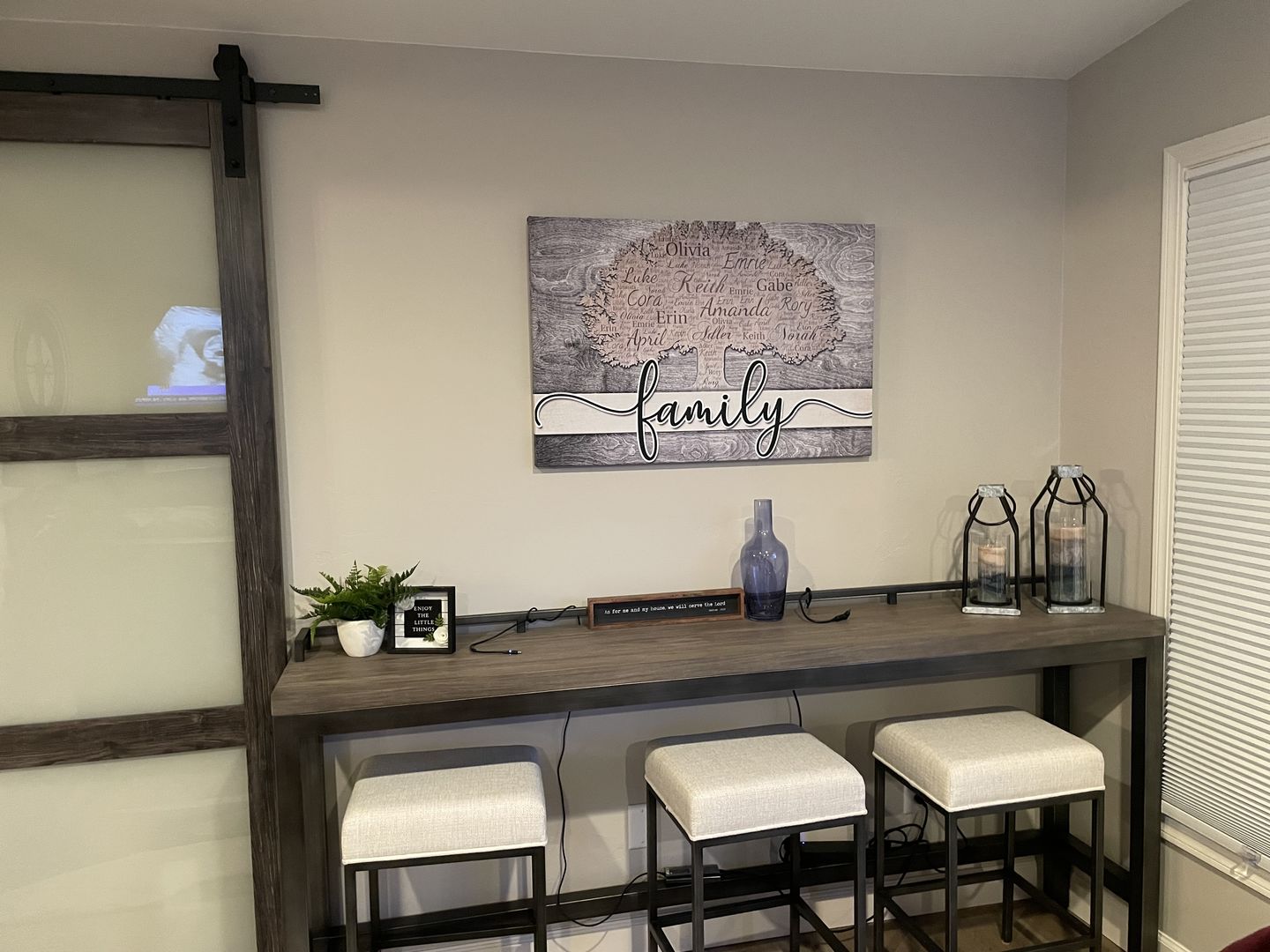 Customer photo review of Personalized Names on Tree "Family" Premium Canvas