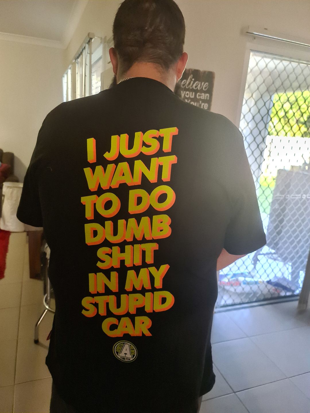 Customer photo review of Stupid Car Tee