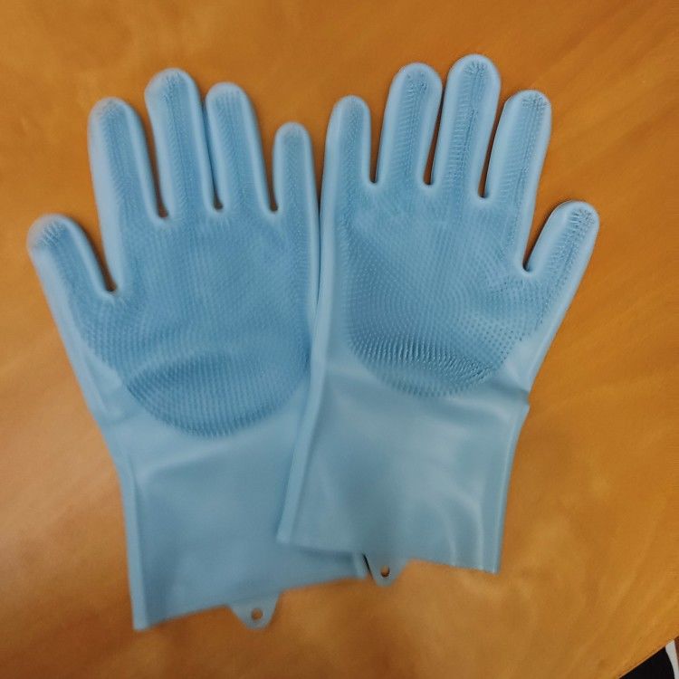 Customer photo review of 1 Pair Silicone Dishwashing Gloves - Random Color