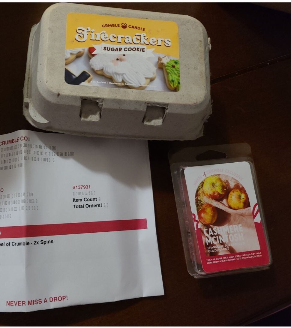 Customer photo review of Wheel of Crumble