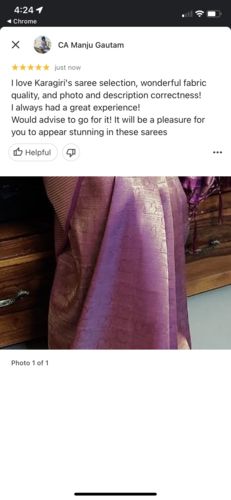 Customer photo review of Wine Purple Woven Kanjivaram Saree - Special Wedding Edition