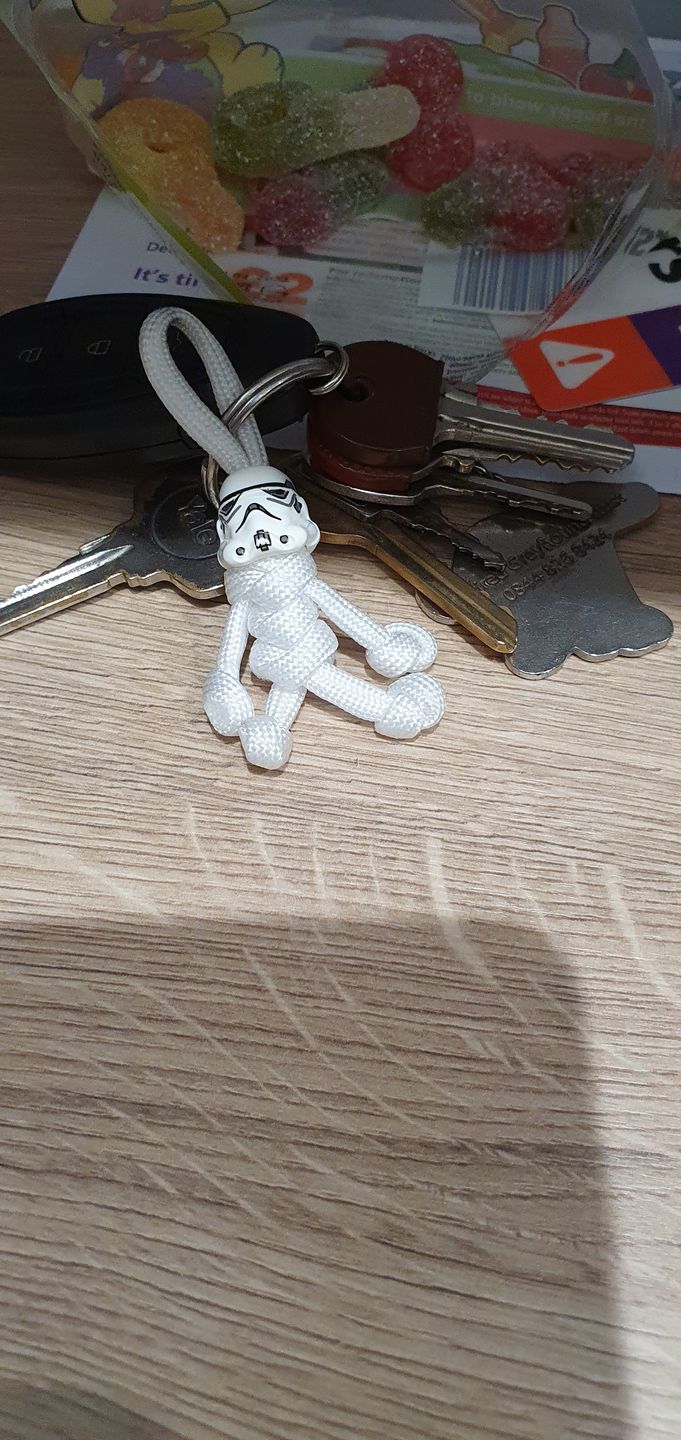 Customer photo review of Stormtrooper Paracord Buddy Keychain
