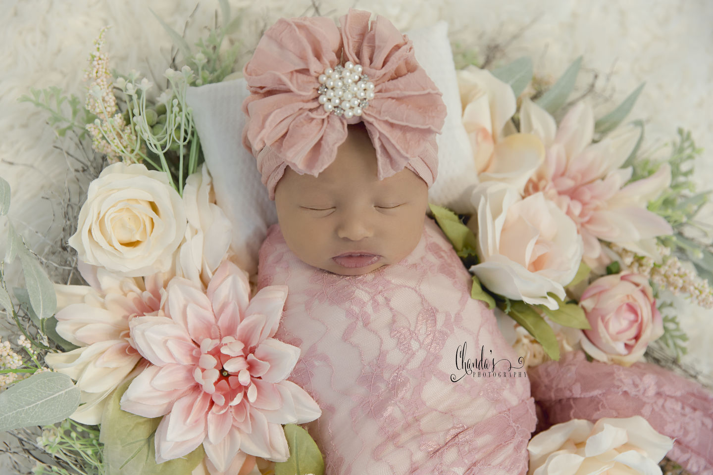 Customer photo review of Pearl Ruffled Headband