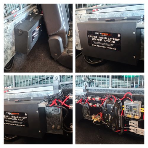 Customer photo review of iTECH054 12v 48Ah Lithium Ion Slim Battery - LiFePO4 Deep Cycle Camping RV Solar Slim Line
