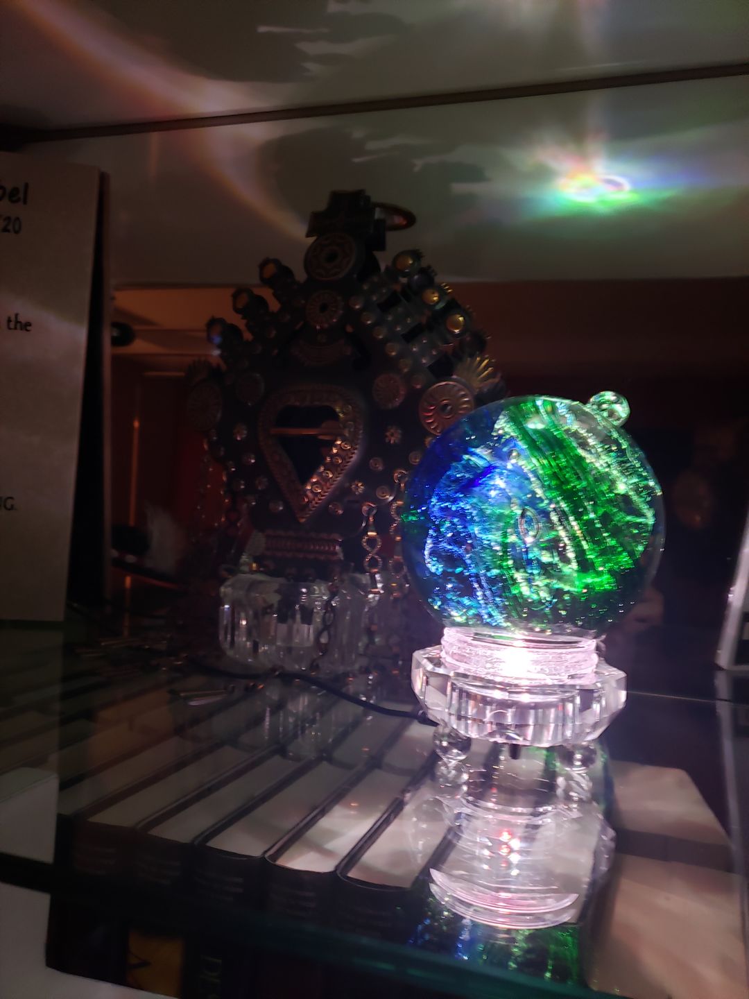 Customer photo review of Glimmer Orb with Cremation Ashes