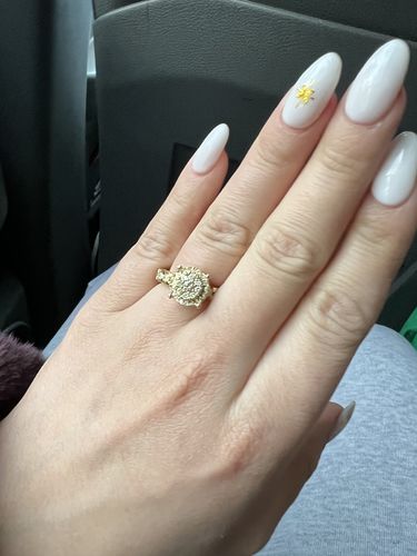 Customer photo review of *NEW* 14k Engagement Ring New Style Diamonds 💎 Yellow JTJ™