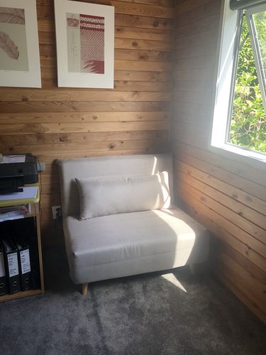 Customer photo review of Kenny Sofa Bed (Dark Grey/Beige)
