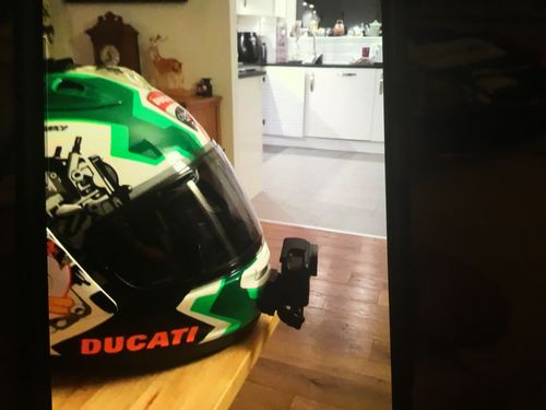 Customer photo review of Arai Corsair / Quantum / RX7 / Astral-X Camera Mount