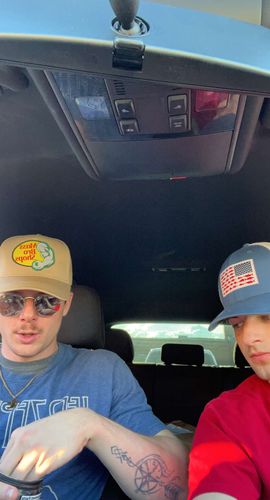 Customer photo review of BSL Mass Bro Shops Trucker Hat  - Sand