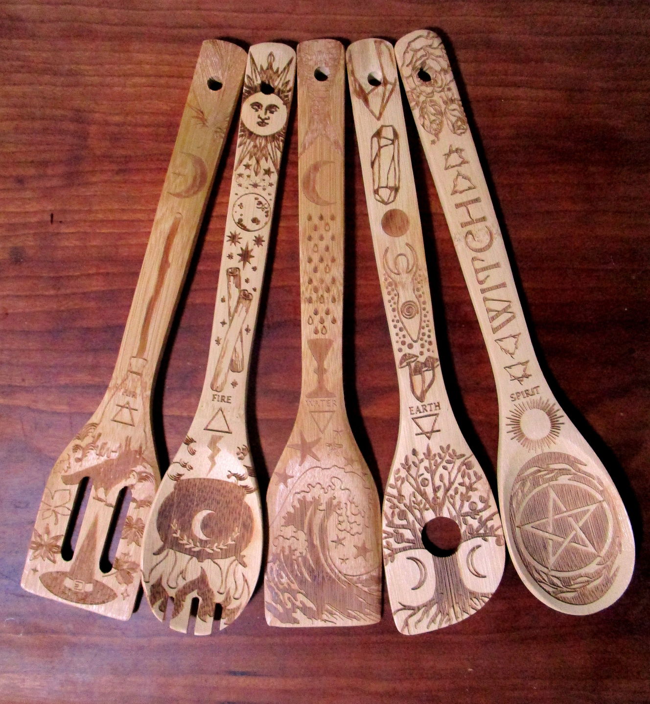 Customer photo review of The 5 Elements Bamboo Large Kitchen Utensils Set